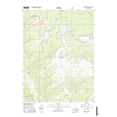 2017 Map of Grandaddy Lake, 2017 Print