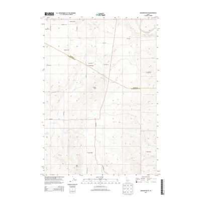 2013 Map of Granger Butte, 2013 Print