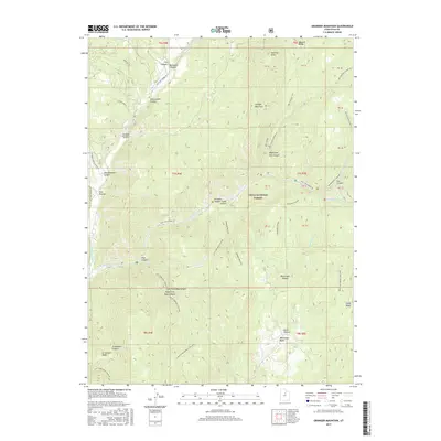 2017 Map of Granger Mountain, 2017 Print