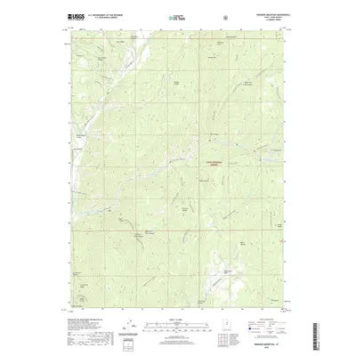 2020 Map of Granger Mountain, 2020 Print