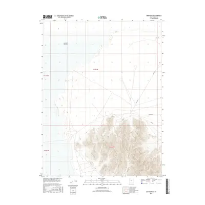 2017 Map of Granite Peak, 2017 Print
