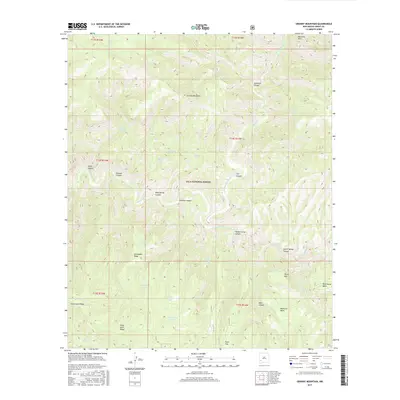 2017 Map of Granny Mountain, 2017 Print