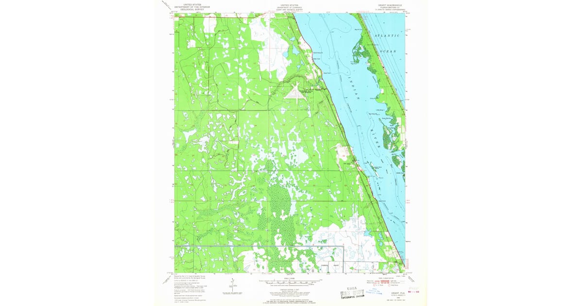 Old Maps of Barefoot Bay FL - Grant Brevard County Fl Usgs Topo 1949 P1968 Og 1200x630