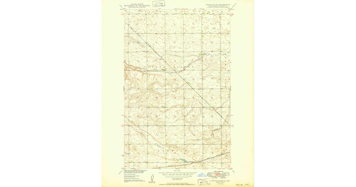 Old Maps of Rising, ND for Hiking &amp; Exploration | Pastmaps