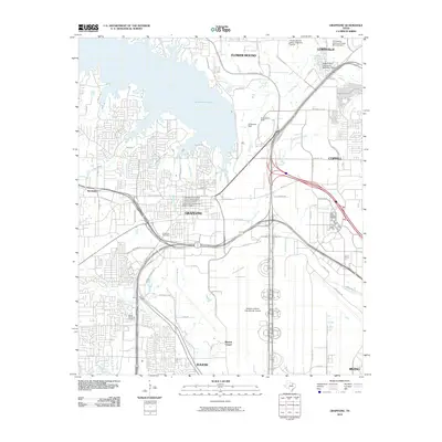 2010 Map of Grapevine, 2010 Print