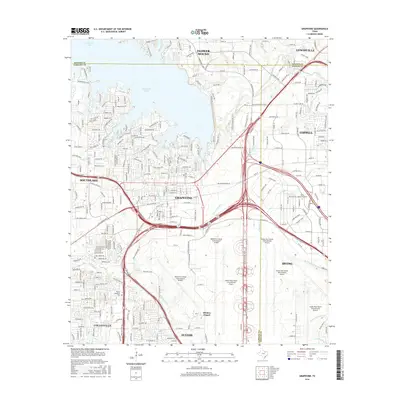 2016 Map of Grapevine, 2016 Print