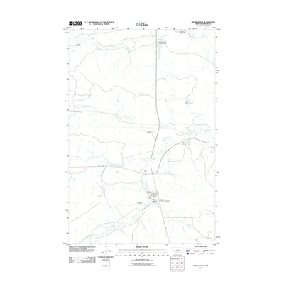 2011 Map of Grass Range, 2011 Print
