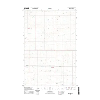 2017 Map of Grass Range NE, 2017 Print
