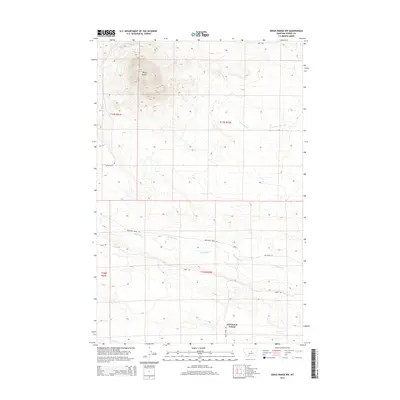 2014 Map of Grass Range NW, 2014 Print