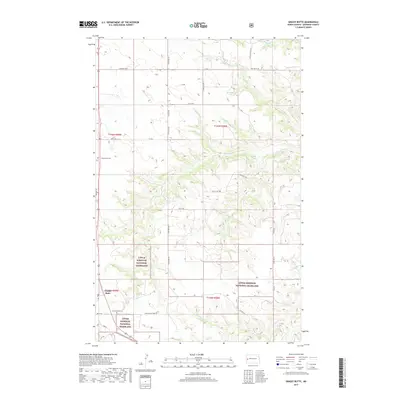 2017 Map of Grassy Butte, 2017 Print
