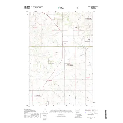 2017 Map of Grassy Butte SW, 2017 Print