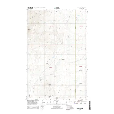 2014 Map of Grassy Butte, 2014 Print