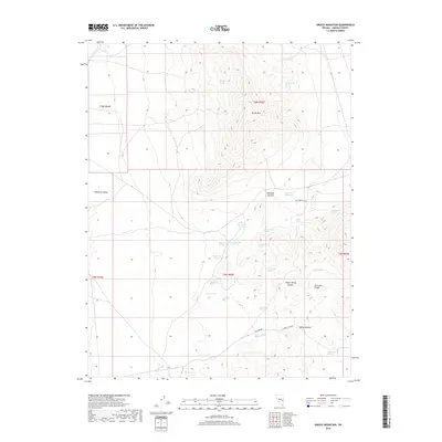 2018 Map of Grassy Mountain, 2018 Print