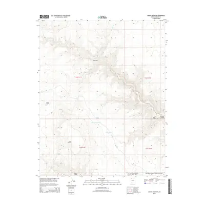 2014 Map of Grassy Mountain, 2014 Print