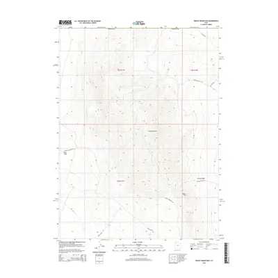 2014 Map of Grassy Mountains, 2014 Print