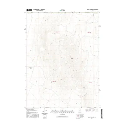 2017 Map of Grassy Mountains, 2017 Print