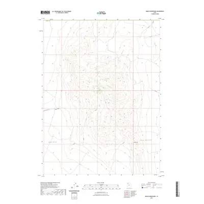 2023 Map of Grassy Mountains, 2023 Print