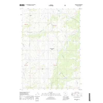 2017 Map of Gravel Peak, 2017 Print