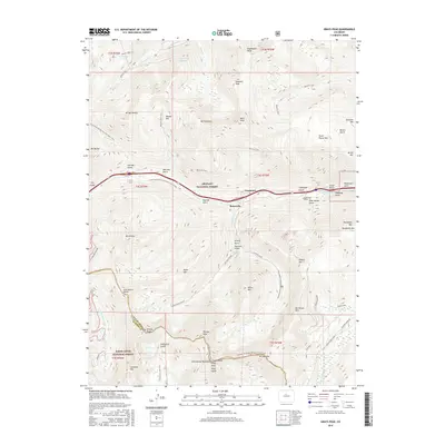 2016 Map of Grays Peak, 2016 Print