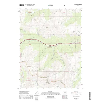 2019 Map of Grays Peak, 2019 Print