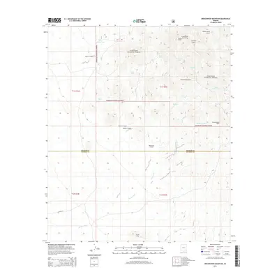 2014 Map of Greasewood Mountain, 2014 Print