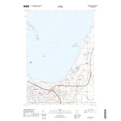 2018 Map of Green Bay East, 2018 Print