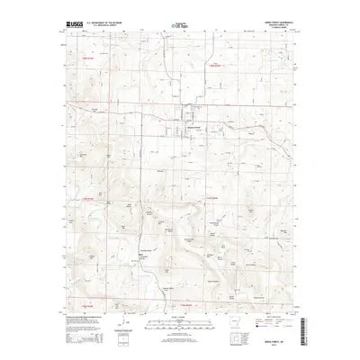 2014 Map of Green Forest, 2014 Print