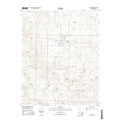 2017 Map of Green Forest, 2017 Print