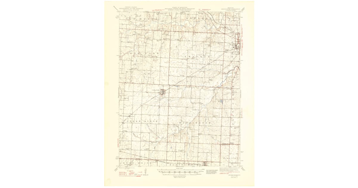 Green Ridge Mo 1948 Map of Green Ridge, MO — High-Res | Pastmaps