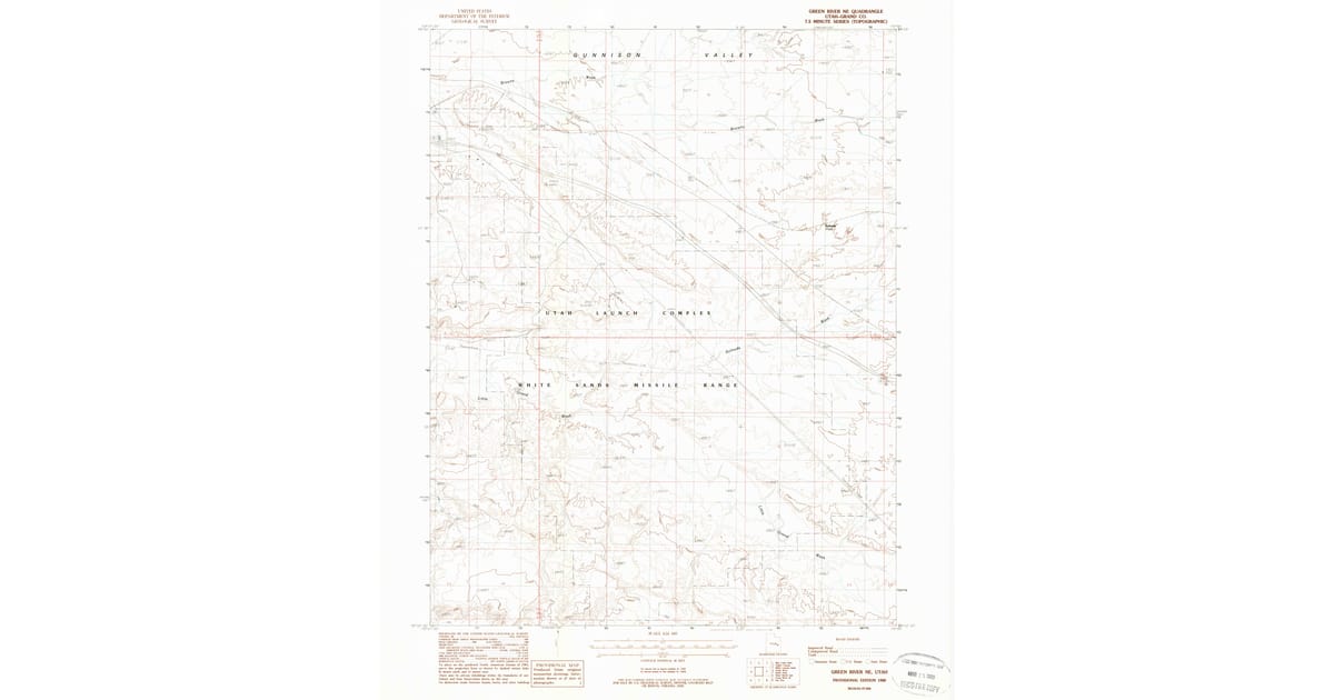 1988 Map of Green River NE, Grand County, UT — High-Res, 1988 Print #2 ...
