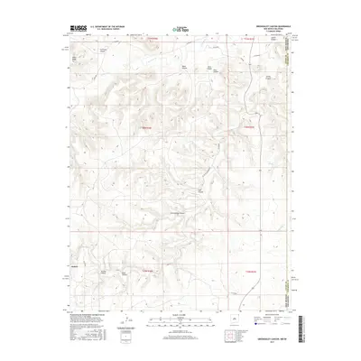2017 Map of Greendailey Canyon, 2017 Print