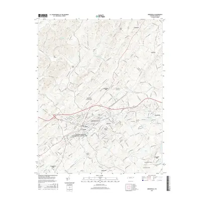 2016 Map of Greeneville, 2016 Print