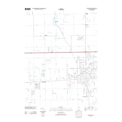 2013 Map of Greenfield, 2013 Print