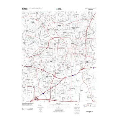 2013 Map of Greensboro, 2013 Print