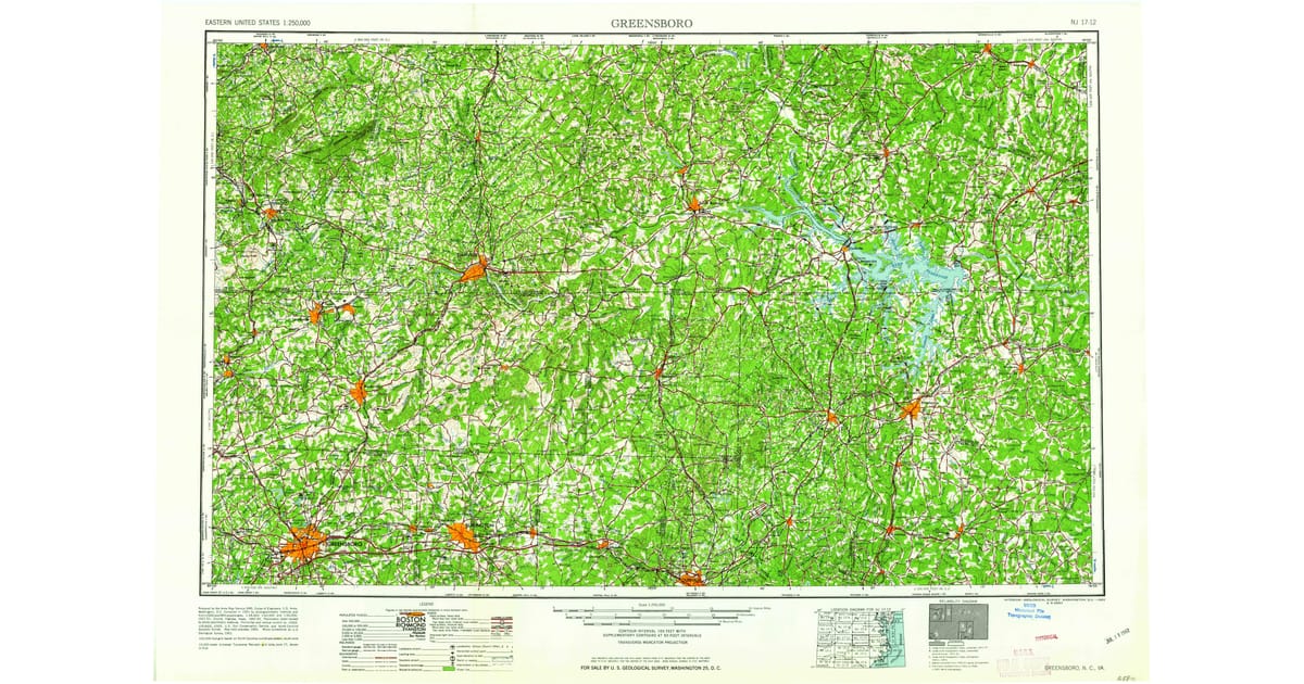 1960s Maps of Mountain Road VA - Greensboro Guilford County Nc Usgs Topo 1962 Og 1200x630 