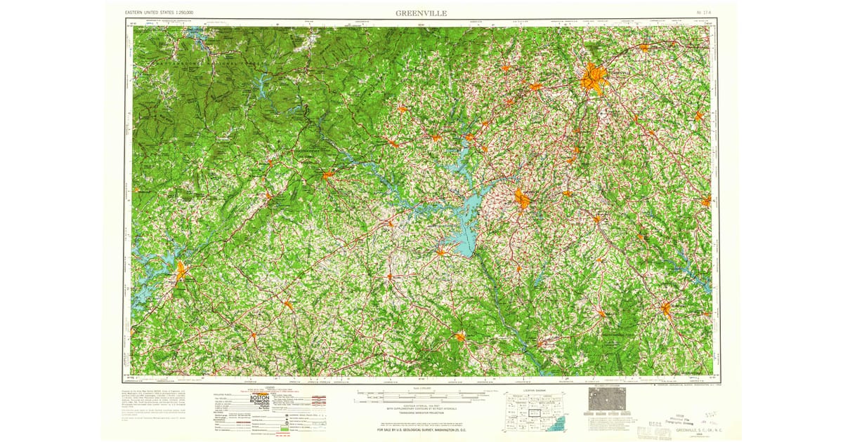 Old Maps of Possum Kingdom SC - Greenville Greenville County Sc Usgs Topo 1954 P1965 Og 1200x630 