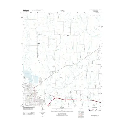 2013 Map of Greenville NE, 2013 Print