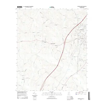2014 Map of Greenville West, 2014 Print