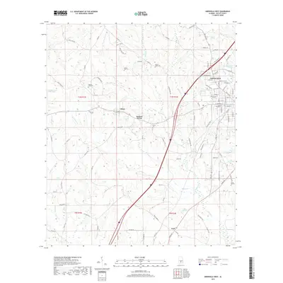 2018 Map of Greenville West, 2018 Print