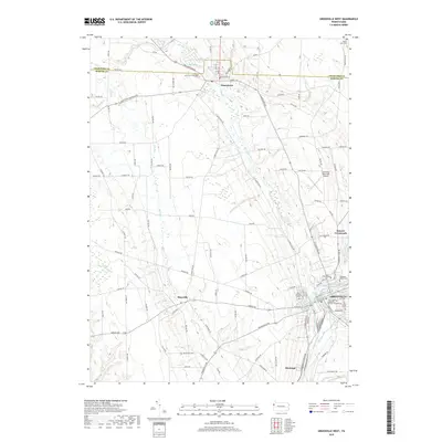 2019 Map of Greenville West, 2019 Print