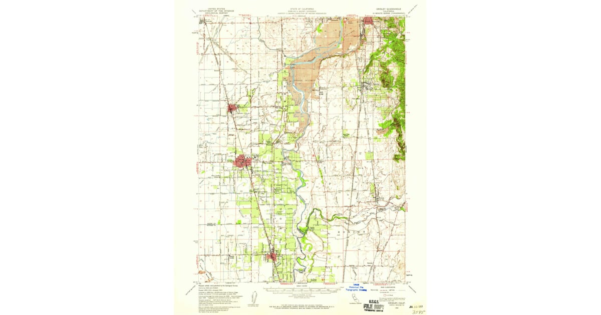 1952 Map of Gridley, CA — High-Res | Pastmaps