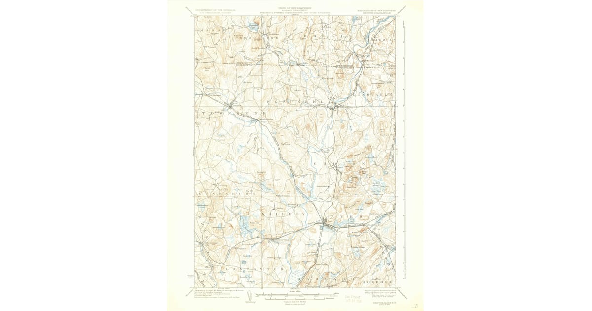 Groton Map 1935 Map of Groton, Middlesex County, MA — High-Res | Pastmaps