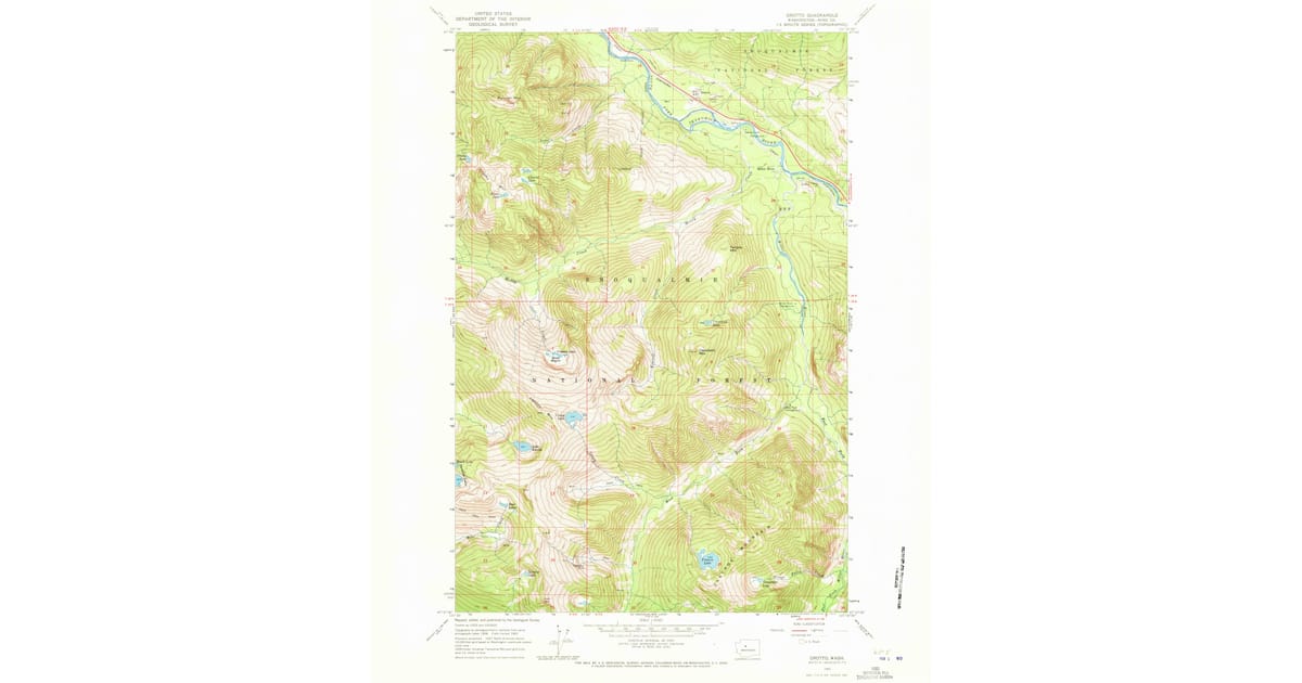 1965 Map of Grotto, King County, WA — High-Res, 1973 Print | Pastmaps