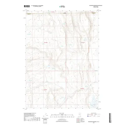 2018 Map of Groundhog Reservoir, 2018 Print