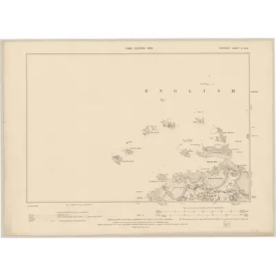 1898 Map of Guernsey II.NW, 1900 Print