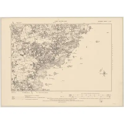 1898 Map of Guernsey II.SE, 1900 Print