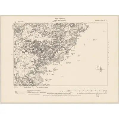 1898 Map of Guernsey II.SE, 1942 Print