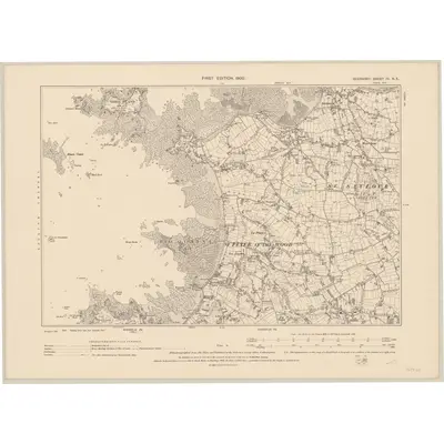 1899 Map of Guernsey III.NE, 1900 Print