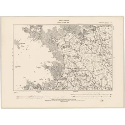 1899 Map of Guernsey III.NE, 1942 Print