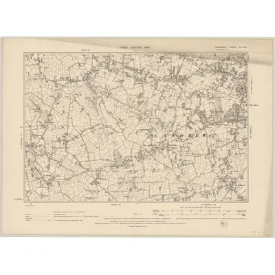 1899 Map of Guernsey IV.NW, 1900 Print